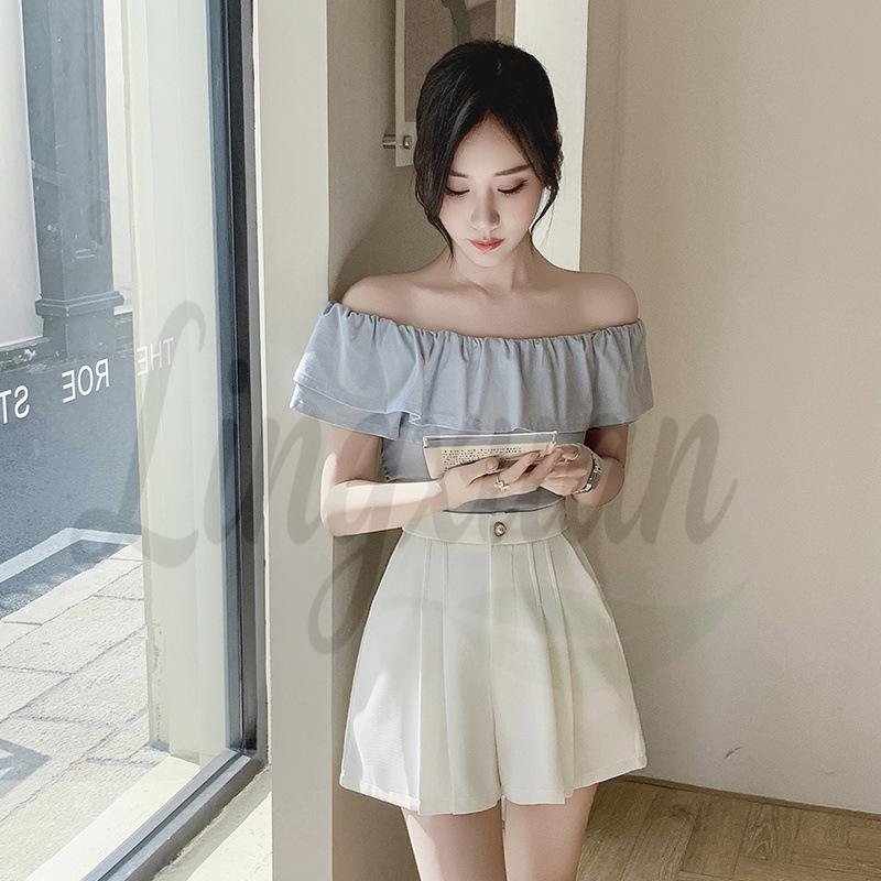 Women s Irregular High-Waisted Pleated A-Line Skirt Pants - Versatile Spring/Summer 2026 M