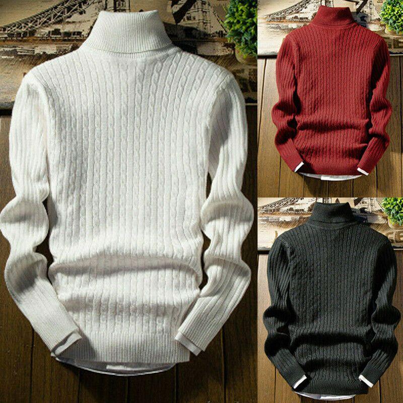 Men's Winter Slim Turtleneck Pullover Sweater For Casual Stylish Looks
