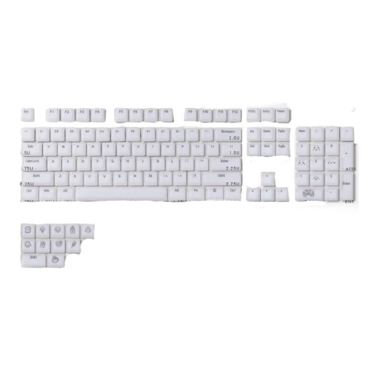 ABS Silicone Gamings Keycaps 115Key Mechanical Keyboards Jelly Puddings Translucents Keyset Small Keyboards Keycaps