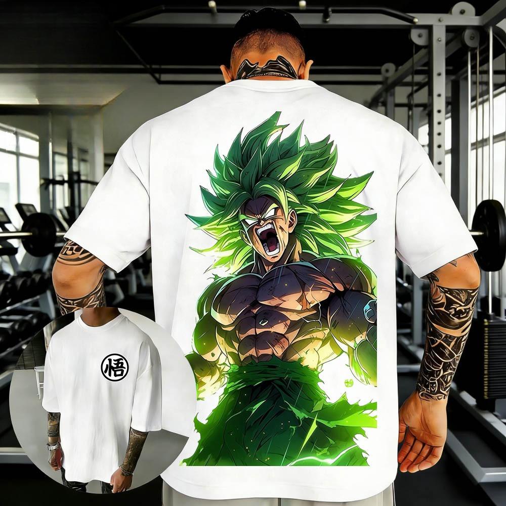 Summer Dragon Ball Printed Cotton Fabric Lori Pattern T-shirt Casual and Comfortable Clothing
