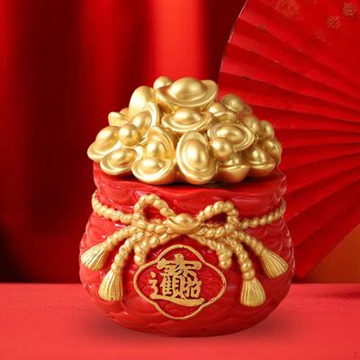 Blessing Bag Decoration for Chinese Year, Sculpture, Handmade Table Decoration,