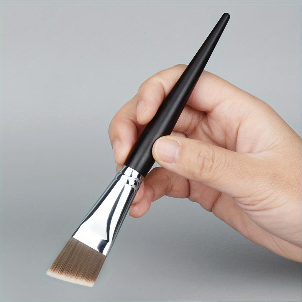 Beveled Shaped Blade Flat Foundation Brush Black Makeup Brushes Professional Women Face Base Liquid Foundation Cosmetics Brush