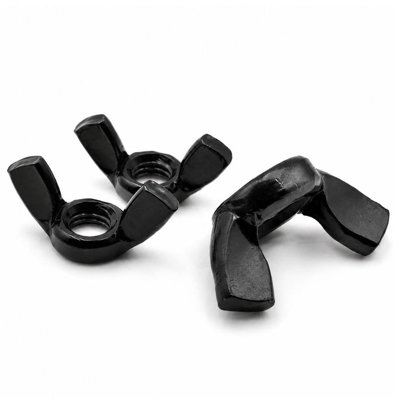 M3 M4 M5 M6 M8 M10 M12 Black 304 Stainless Steel Wing Nuts Butterfly Thumb Nuts Hand Twist Metric Female Thread Fasteners