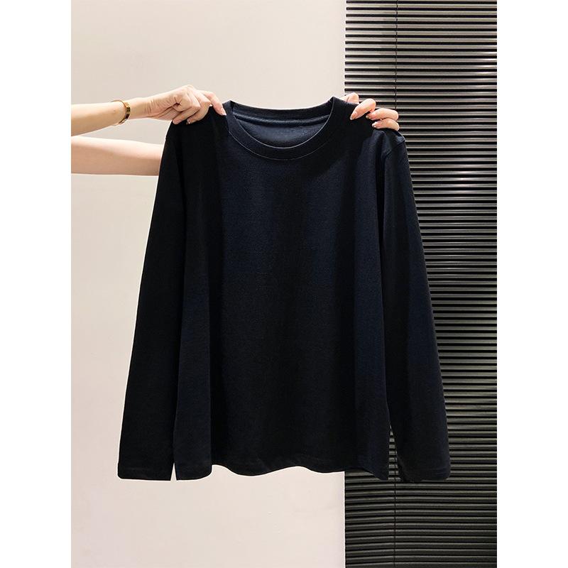 

Women s Long Sleeve Cotton Base Layer - Warm, Regular Fit for Spring, Autumn, Winter - Plus Velvet Inner Layer L