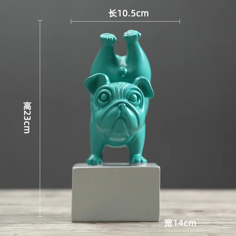 

Lovely Cartoon French Bulldog Statuette Ornaments Animal Statue Desktop Decor Resin Figurines Crafts Children s Room Decoration