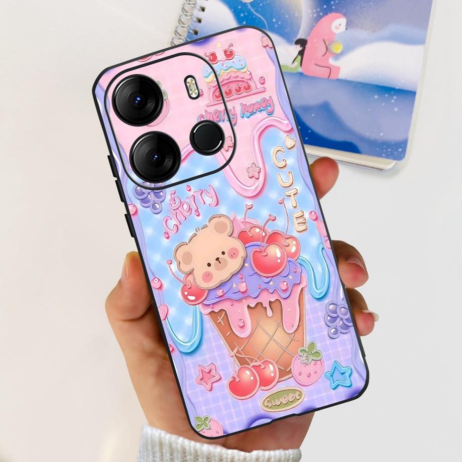For Tecno Pop 7 BF6 Pop 7 Pro 7PRO BF7 BF7h Case Soft TPU Matte Silicone Bumper Coque Fundas Marble Space Man Dragon Etui Pop7