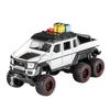 Travel Version 1/24 Benz G63 6*6 Tyre Alloy Pickup Car Model Diecasts Metal Toy Off-Road Vehicles Car Model Sound Light Kids Gift
