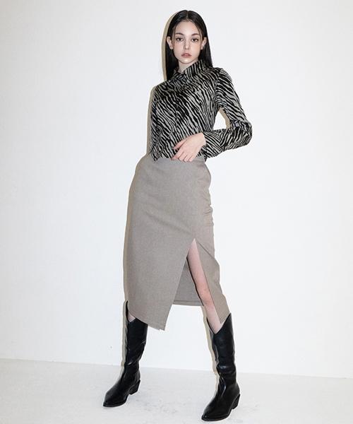 Be Able To Sophie Wool Skirt (Beige)