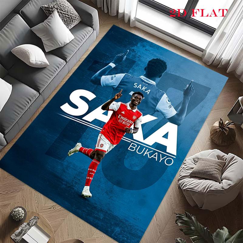 Bukayo Saka Carpet Rug for Living Room Bedroom Home Sofa Decoration,Kids play Nonslip Floor Mat