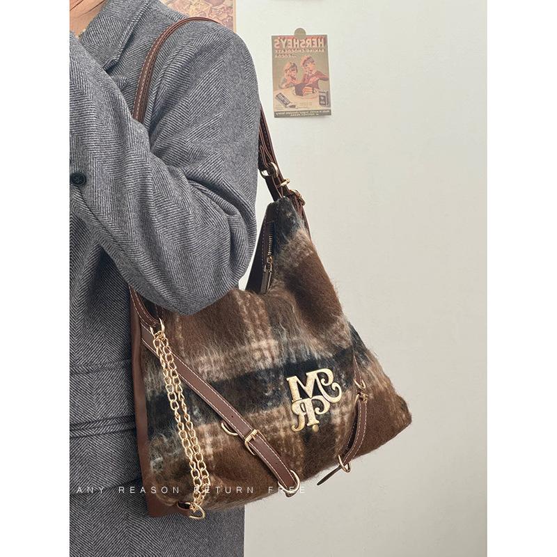 

Сумка в винтажном стиле для женщин, осень-зима, новая, контрастного цвета, универсальная сумка-тоут, высококачественная фактурная сумка через плечо подмышкой