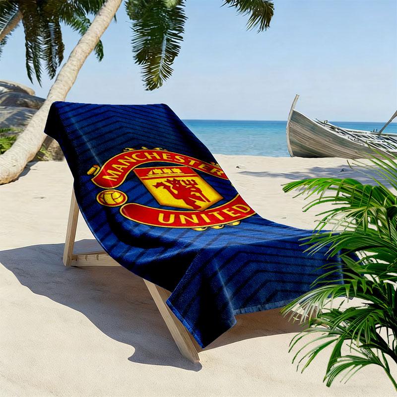 Manchester United F Print Beach Towel, Large Soft Quick Dry Towel for Beach Camping Swimming