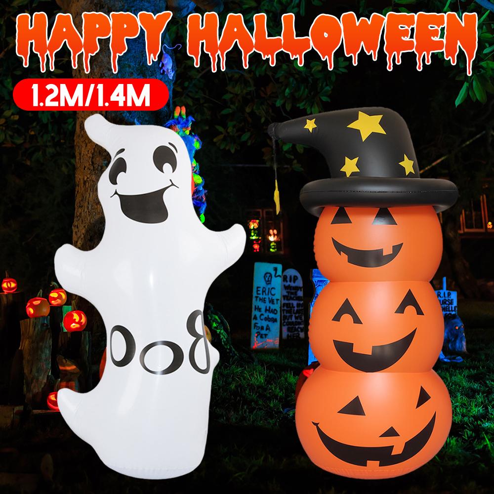 Halloween Standing Inflatables Pumpkin Ghost Stacked Inflatable Pumpkin Horror Festival Theme Indoor Outdoor Garden Decorations