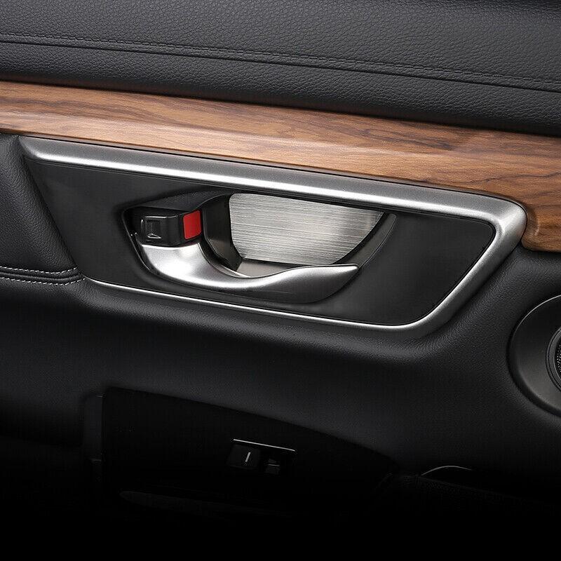 For Honda CR-V LX EX 2017-2022 Silver Steel Inner Door Handle Bowl Cover Trim