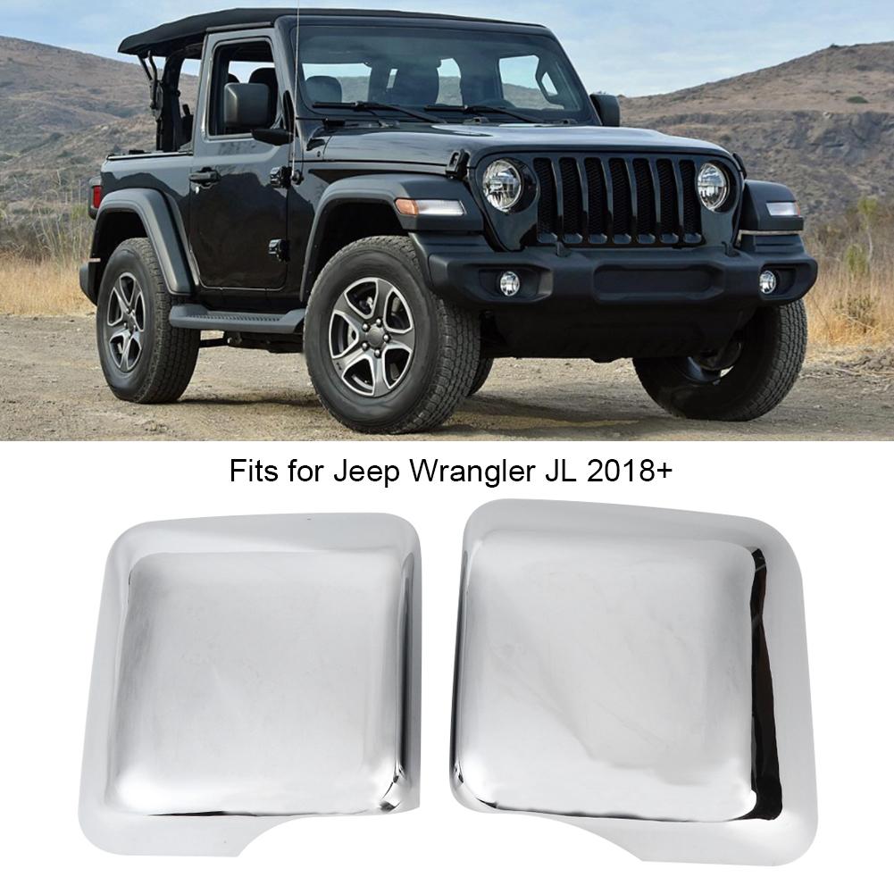 2pcs Side Wing Rear Mirror Protector Rearview Cover Trim Fits for   JL 2018+(Carbon   )