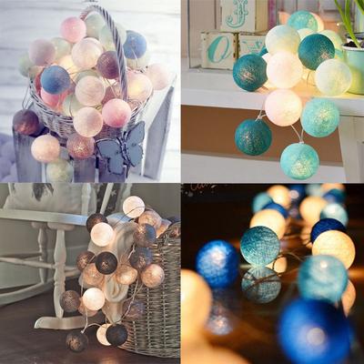 USB Cotton Ball LED Lichterkette Weihnachtsbeleuchtung Hängende Dekorlampe Weihnachten Hochzeit Garten Party Outdoor Dekor Laterne