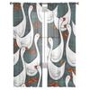 White Gooses Free Run On Sunny Sheer Curtains for Living Room Transparent Tulle Window Curtain Bedroom Kitchen Decor Veil Drapes
