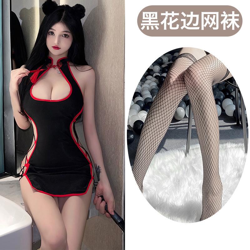 Sex Underwear Sexy Hollow Tassel Lace-up Free Wild Sex Clothes Retro Cheongsam Uniform