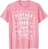 Vintage 50 Birthday Decorations Unisex 50 Year 1975 50th Birthday T-Shirt