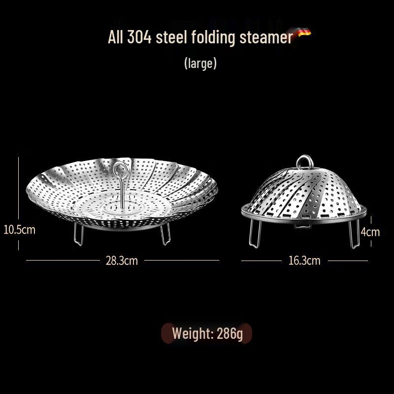 

Foldable Stainless Steel Steamer Rack