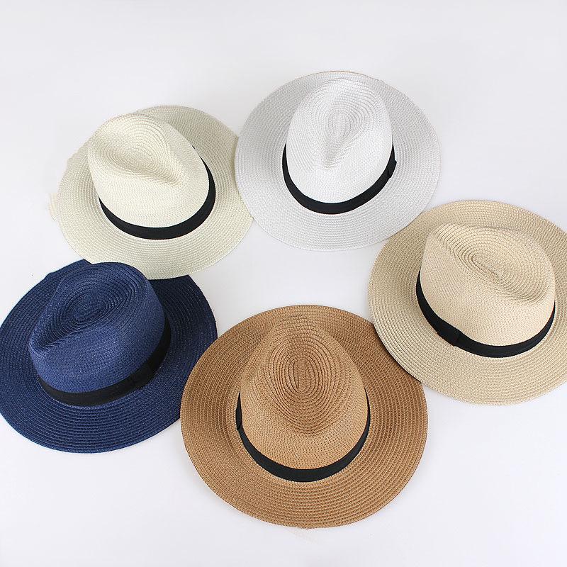 Men's Jazz Rim Hat Summer Travel Vacation Beach Hat Sun Hat Panama Rim Hat