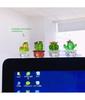 4PC  Handmade Glass Cactus Figurines Ornaments Mini Bonsai Decor Cute Miniature Desktop Craft Adornment Creative Home Decor Gift