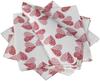 S4Sassy White Red Heart Feriefester Klut Bord Lin Gjenbrukbart middagsservietter sett 18 x 18"(Pakke med