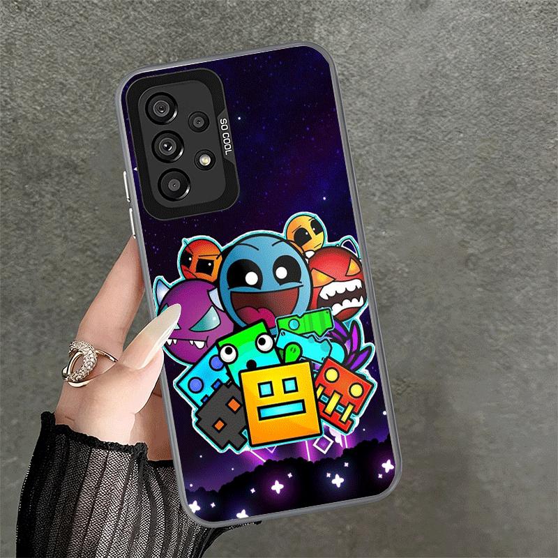 Geometry Dash Game Soft Phone Case for Samsung A17 A16 A15 A14 A13 A57 A56 A55 A54 A53 A37 A36 A35 A34 A33 A26 A25 A24 A23 A52