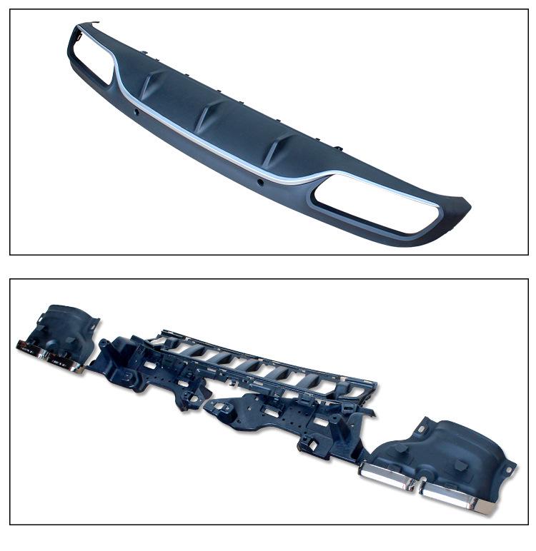 Mercedes-Benz C-Class W205 Coupe AMG Quad Exhaust Rear Lip Body Kit