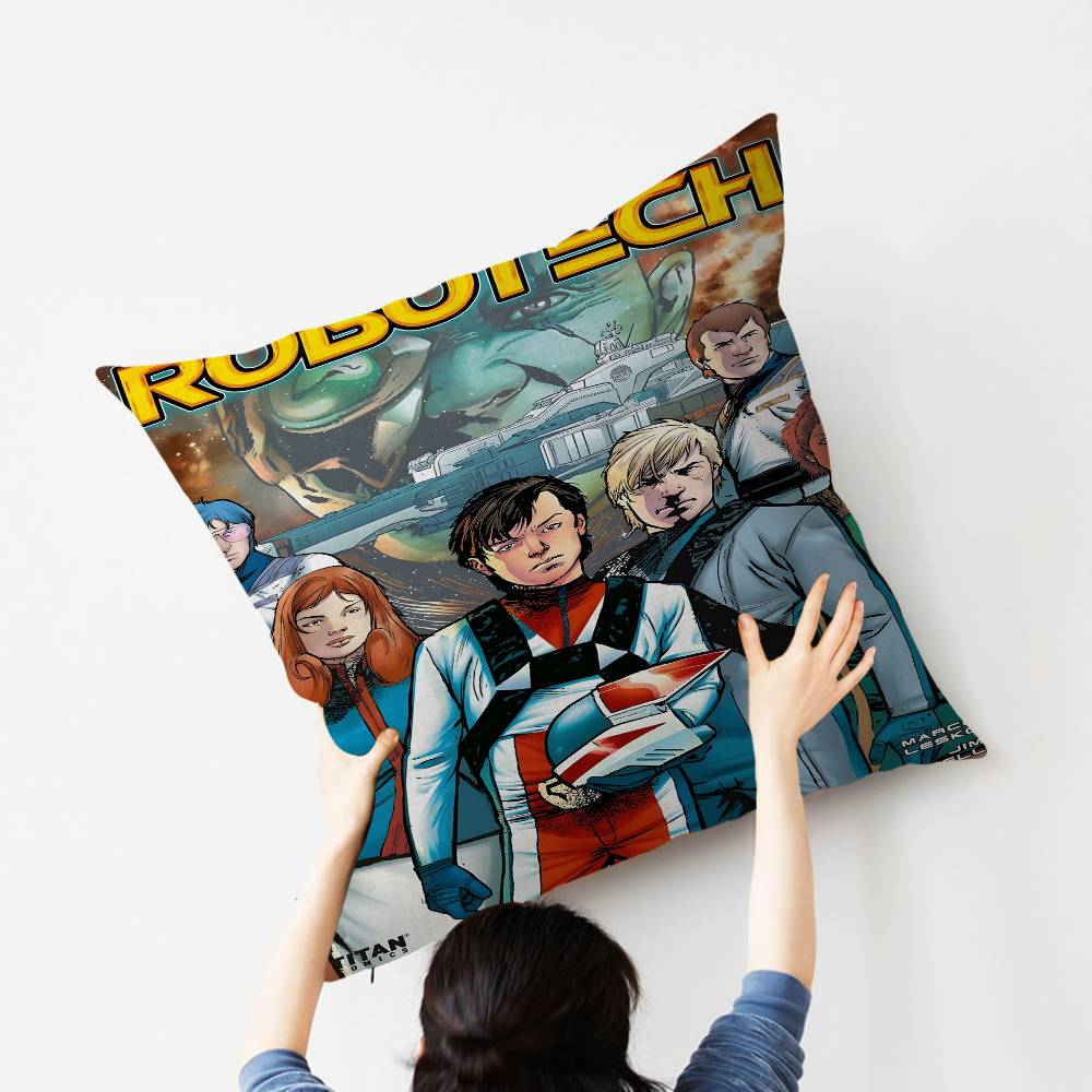 Anime R-Robotech Pillowcase Toon Gift Cushion Cover Bedroom Home Sofa Chair Seat Decor Pillow Case