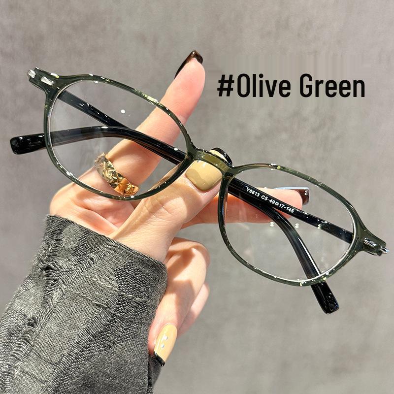 Korean Style Oval TR90 Eyeglass Frames for Women – High-End Look, Prescription-Ready