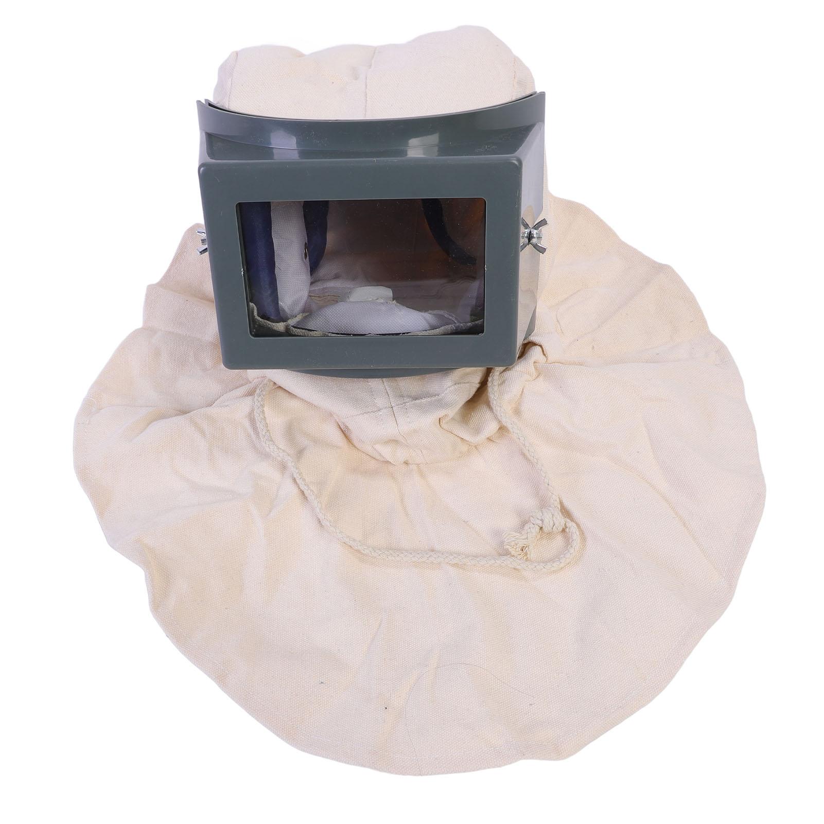 

Капюшон для пескоструйной обработки Ветрозащитный Износостойкий С прозрачным обзором Шлем пескоструйщика для полировки