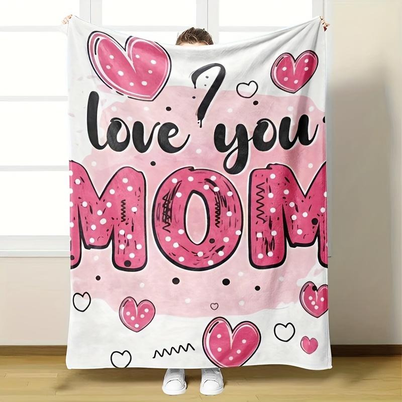 

Pink and white heartshaped patterns Flannel printed blanket suitable for all seasons suitable for living office sofa and travel 75x100cm