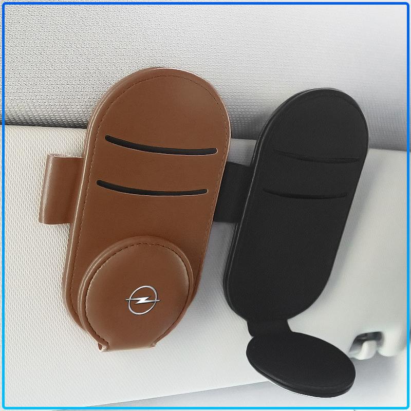 Car Leather Glasses Clip Sun Visor Multi-function Sunglasses Clip For Opel Astra C G H Insignia J K Zafira B Corsa Vectra C Corsa C