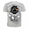 Summer Round Neck 3D Geometric Pattern Print Top Fashionable Casual Short Sleeved Men's T-shirts