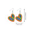 Cross-border explosion, rainbow elements, colorful earrings, women's earrings, love peach heart-shaped temperament earrings