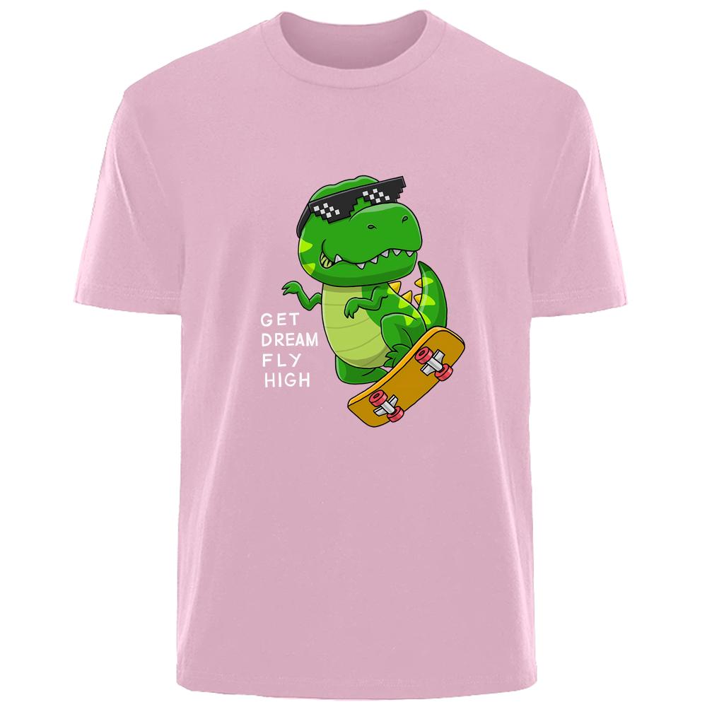 

Harajuku Funny Dinosaur Summer High Quality Men s 100% Cotton Comfortable Breathable T-Shirt Casual Fashion Men s Street Wear
