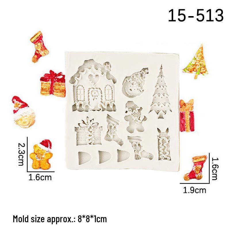 Christmas Snowflake Tree & Reindeer Fondant Cake Molds Set