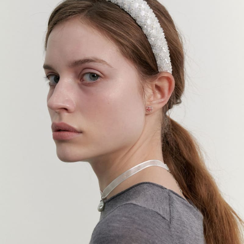 LOVE ME MONSTER [Silver] Pure Gemstone Earrings (L241MER090)