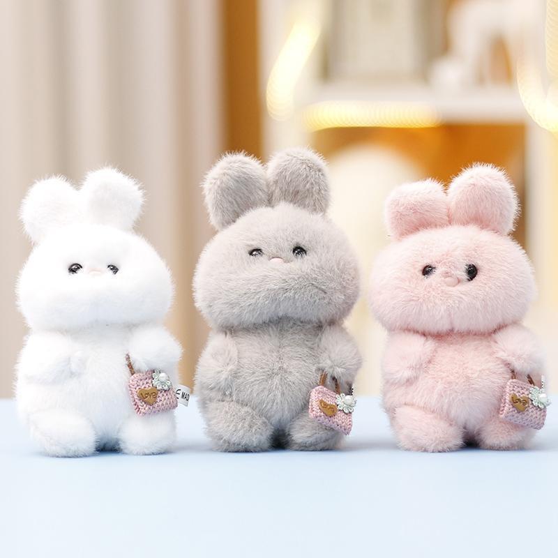 Handbag Delightful Rabbit Plush Toy Keychain For Children Gift And Collect