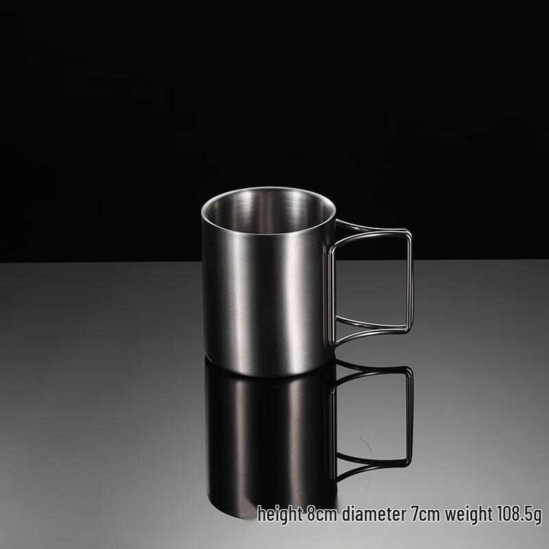 

304 Stainless Steel Double-Layer Camping Mug