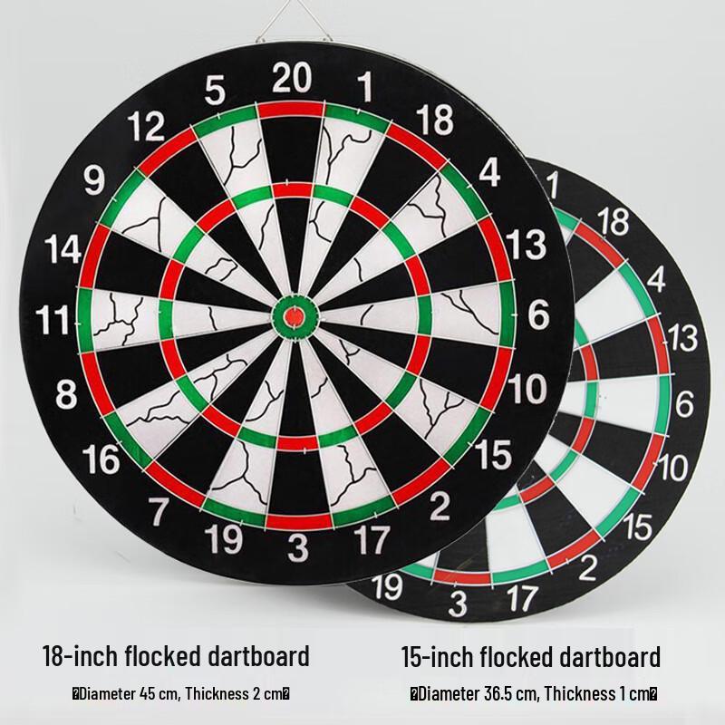 Double-Sided Flocking Dartboard Set