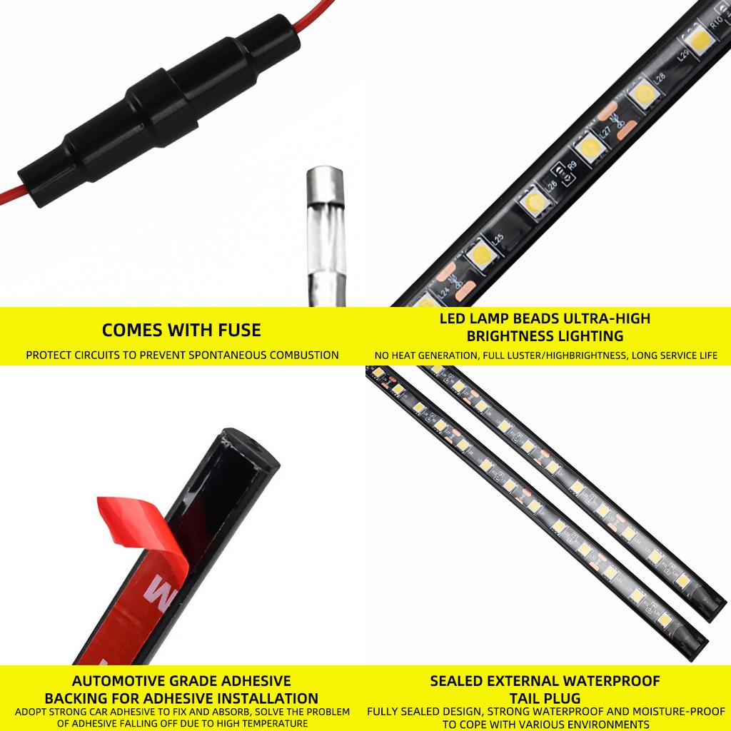 Universal Under Hood Engine Repair White LED Light Bar with Auto On/Off Switch Control Car SUV Pickup Offroad Repair Work Light