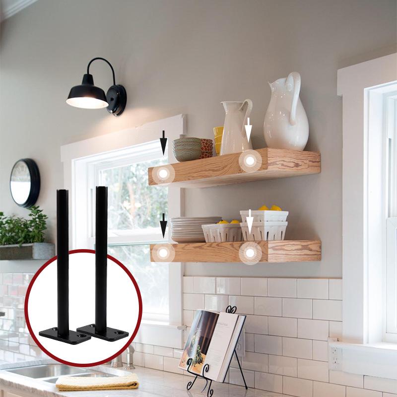 T-Shaped Invisible Load-Bearing Bracket: Concealed Floating Shelf Hardware for Wall-Mounted Partitions