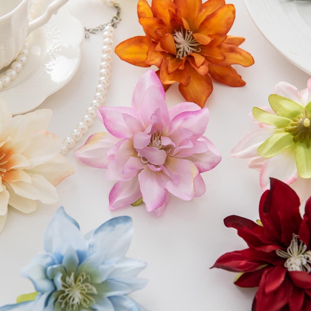 10/20PCS Artificial Flowers Silk Big Lotus Home Room Table Decor Wreaths Wedding Bridal Accessories Headwear Diy Gifts Box Props