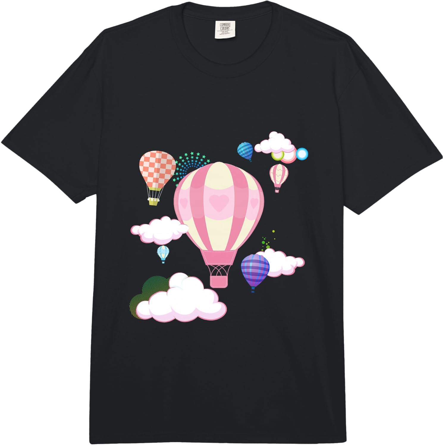 Hot Air Balloons The Sky is The Limit Creative Gift Comfort Colors Adult Heavyweight Unisex T-Shirt S