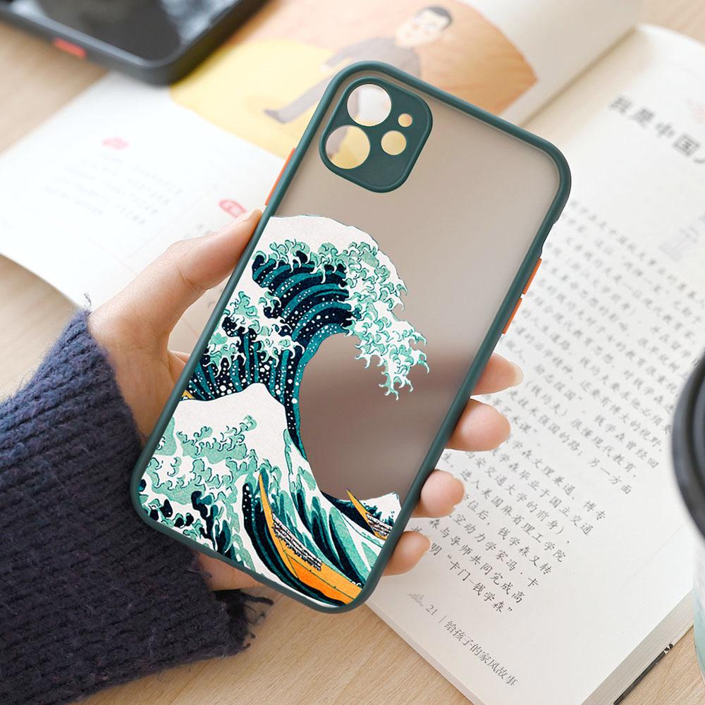 

Fashion Japan The Great Wave Off Kanagawa Phone Case For iPhone 15 14 13 12 11 Pro Max Mini XS X XR 7 8 Plus Cover Art Fundas iphone 13