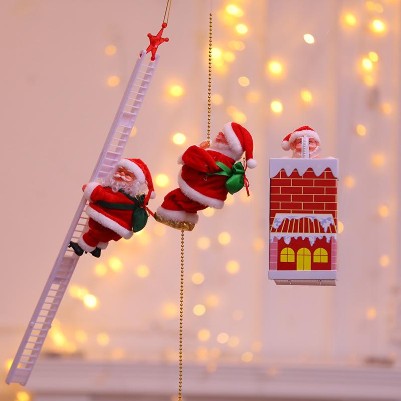 European Christmas Climbing Santa Electric Toy and Decoration