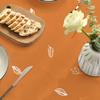Autumn Thanksgiving Orange Wild Flower Tablecloth Fall Harvest Rectangle Table Cover Farmhouse Holiday Wedding Party Table Decor