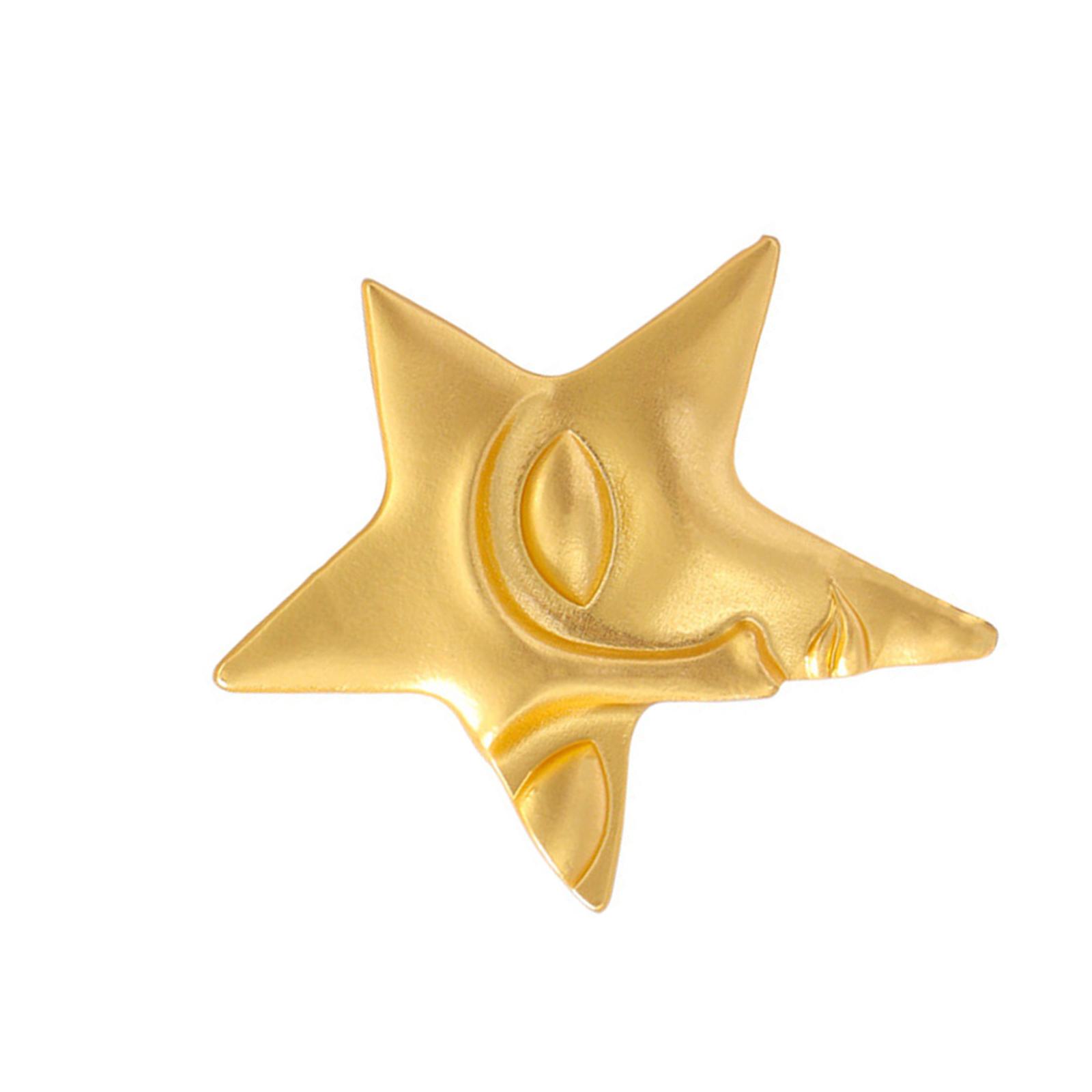 

Крутые броши-пины для лица, маски, фигурок для женщин и мужчин, позолоченные, для лацкана пиджака, воротника костюма, платья, в виде пятиконечной звезды