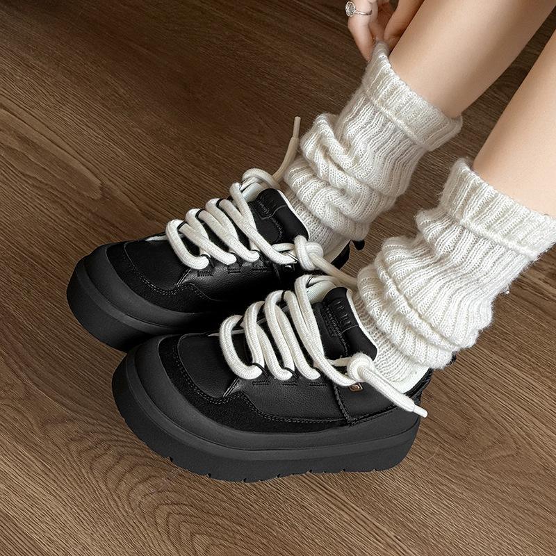 Autumn new casual sports shoes platform heightening couple board shoes bread shoes